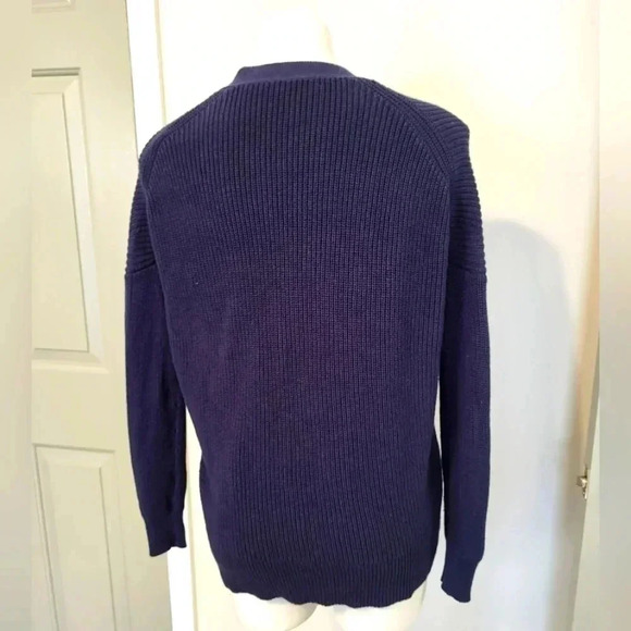 J.Crew Cotton/Cashmere Blue Button Up V-Neckline Sweater Cardigan(XXS) - Picture 9 of 13